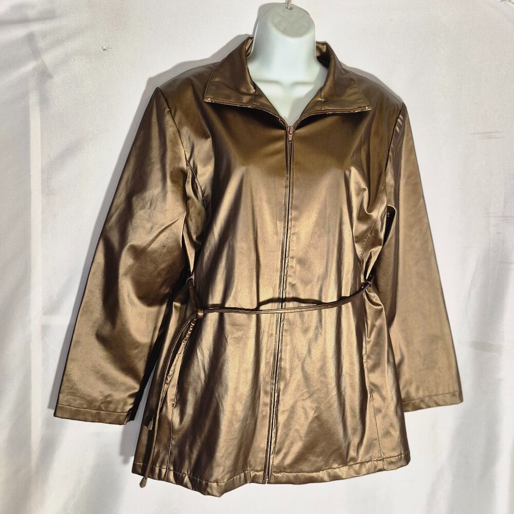 Basic Editions Stunning Gold Jacket, Lined, In Si… - image 6